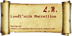 Lovászik Marcellina névjegykártya